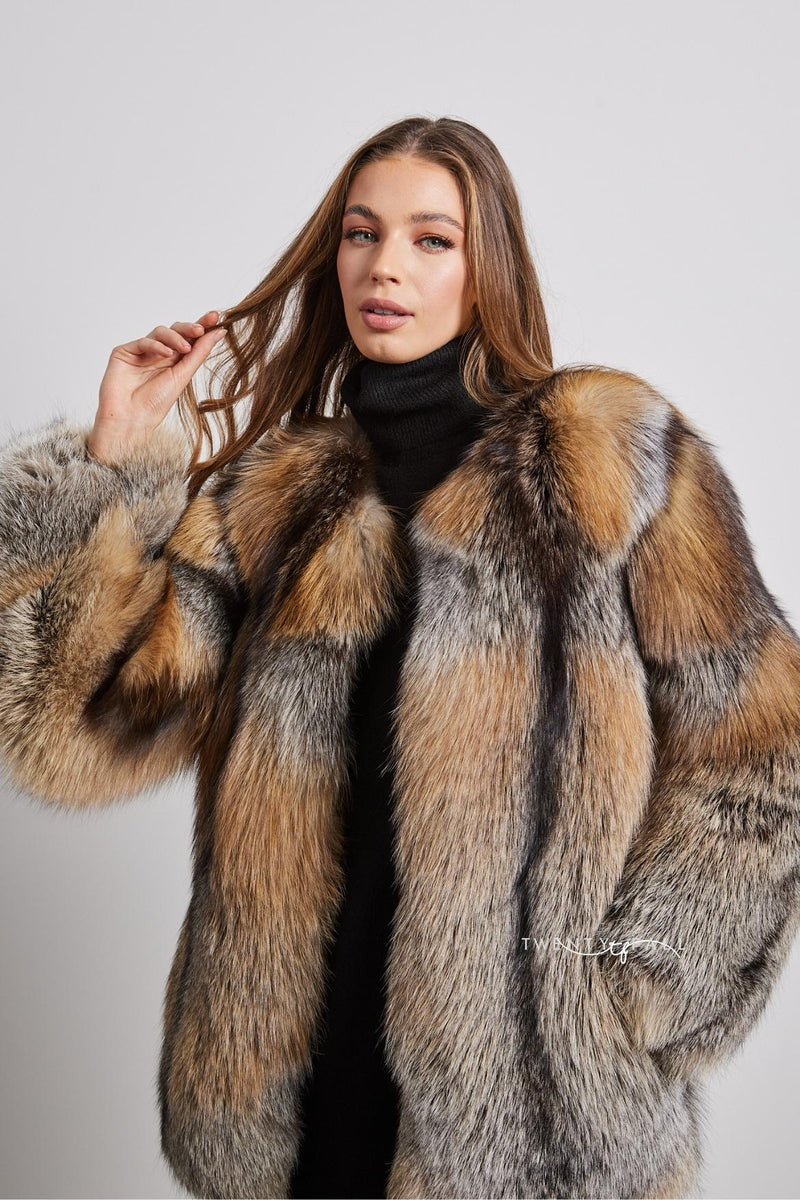 Talia Full Pelt Natural Fur Coat