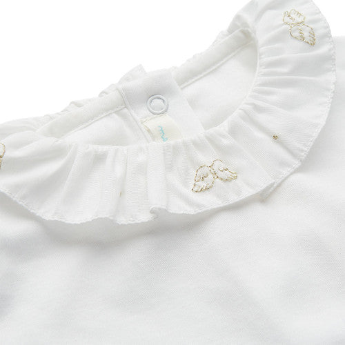 Angel Wing Ruffle Collar Onesie