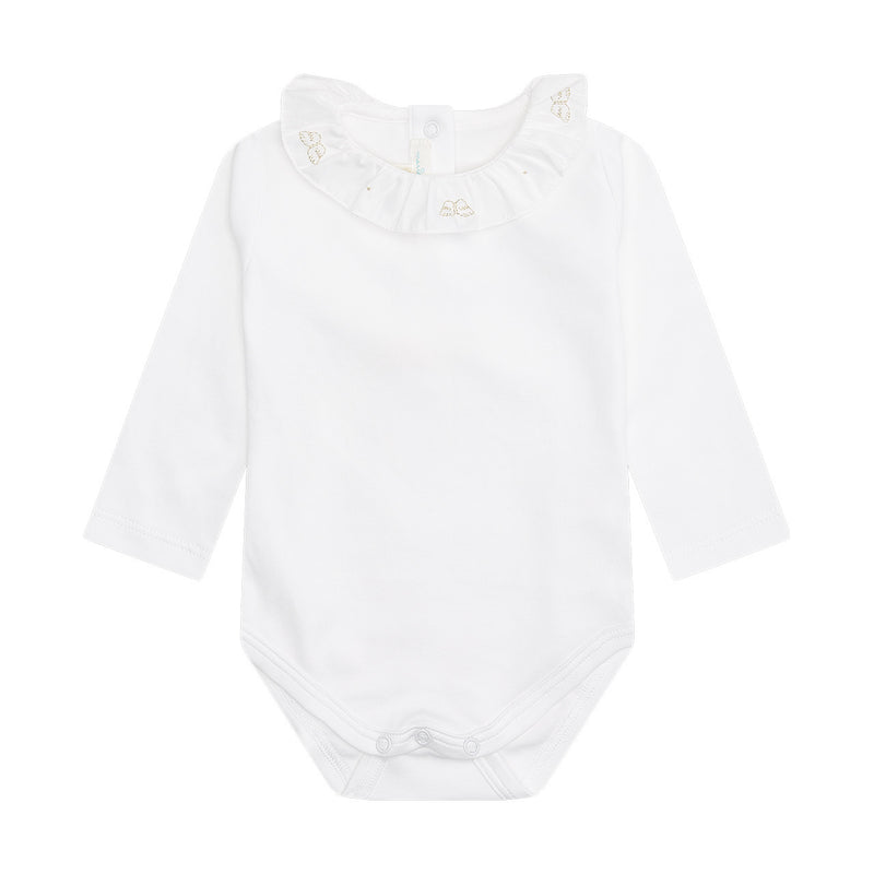 Angel Wing Ruffle Collar Onesie